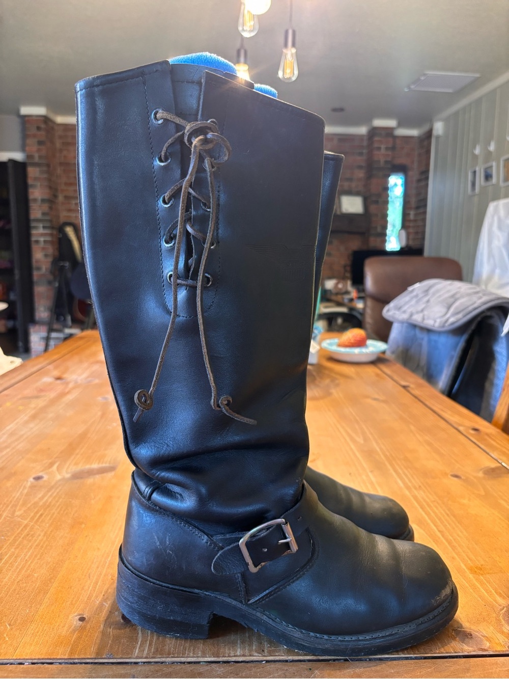 Vintage Chippewa 20242 mens Easy Rider leather biker boots USA black 8.5 - Picture 4 of 10